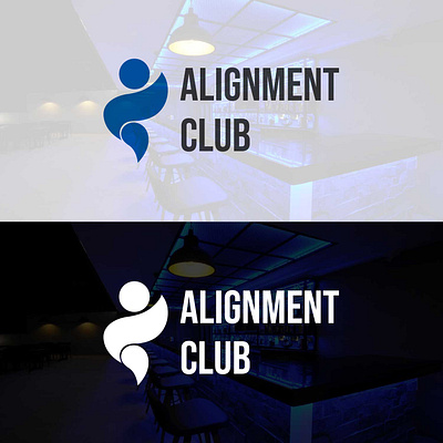 Alignment Club Logo By Muhtasim Omi brand identity branding business logo club club logo company brand logo design fitness club fitness logo flat illustration minimal