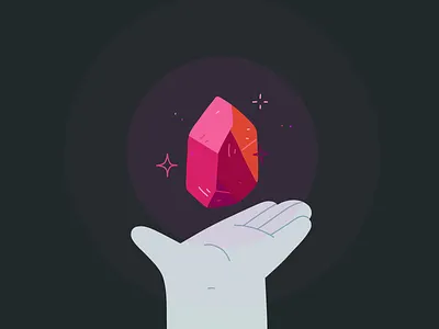 All the Crystals after effects aftereffects amber animation animation 2d crystal diamond drawing flat gems gemstone hand hand drawn illustration illustrator line ruby