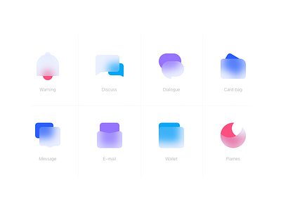 Glass-Icon design ui