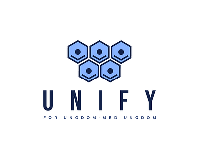 Unify logo design flat illustration logo minimal