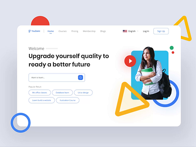 online course animated homepage animated hero animated homepage ecourse gif landing page motiongraphics online course
