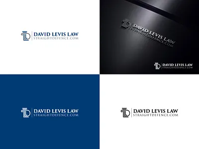 DAVID LEVIS LAW LOGO DESIGN branding design fiverrgigs law firm logo minimalist logo monogram logo vector
