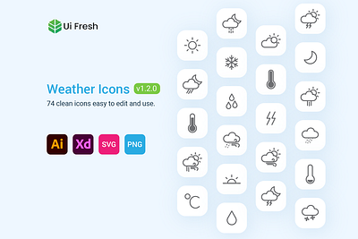 74 Weather Icons Free Download - UIFresh ai design download free icon weather weather forecast weather icon