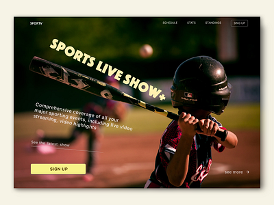SPORT TV Landing Page ver2 design sport ui web
