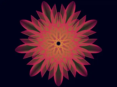 flower adobe illustrator blend flower gradient vector vectorart
