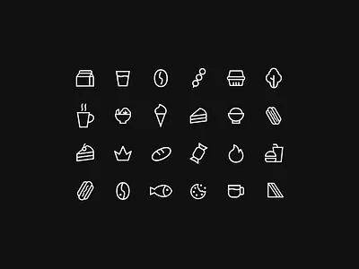 IKEA Food Mobile Icon Set bestseller biscuit cake coffee drink food food and drink food icon food icons hot hotdog ice cream icon icon set ikea ikea food salad sandwich snacks sweet