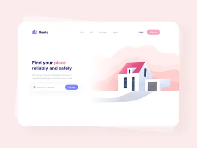 Real Estate Website app app design application clean ecommerce interaction design interface design ios iphone minimal mobile pink real estate website screen ui uidesign user experience user interface ux uxdesign