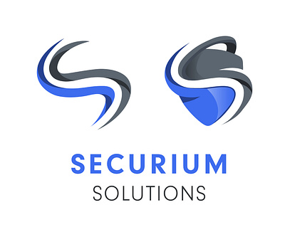 Securium Logo (shield and s-s letter) company logo creative thinking logo logo concept s letter logo security logo shield and s letter shield logo