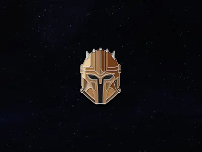 The Armorer Enamel Pin disney enamel pin enamel pins geometric icon iconography lines mandalorian pin star wars temper tantrum the armorer the mandalorian vector