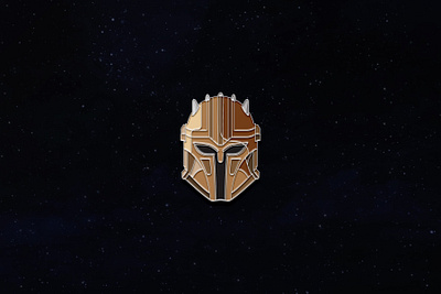 The Armorer Enamel Pin disney enamel pin enamel pins geometric icon iconography lines mandalorian pin star wars temper tantrum the armorer the mandalorian vector