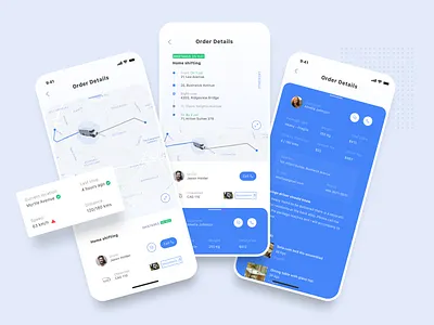 Track Logistics Details cards clean ios minimal ui ux