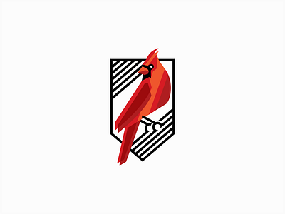 Cardinal Bird Logo for Sale animal bird brand branding cardinal clean creative design elegant emblem geometric illustration logo mark modern premium red sale vector vibrant