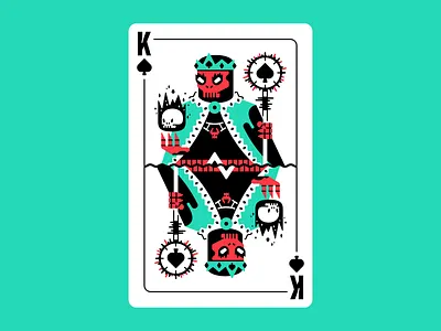 King of shadows affinity designer card card design character crown dark dead deck deck of cards evil illustration king king of spades necromancer shadows skull spades staff thierry fousse vector