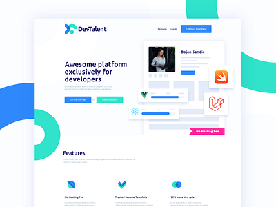 DevTalent Website Design design developer developers development illustration platform ui ux web webdesign webdesigner website