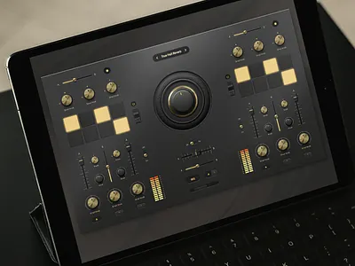 Gold Ui Kit 3d audio game design gui sketchapp uidesign