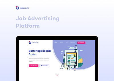 TalentAds - Website Landing Design design illustration sketch web design