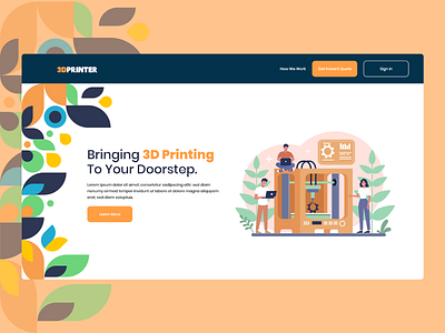 3DPrinter branding design designer illustration typography ui ux uidesign ux web webdesign