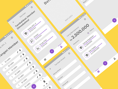 Bendahara App app design ui web