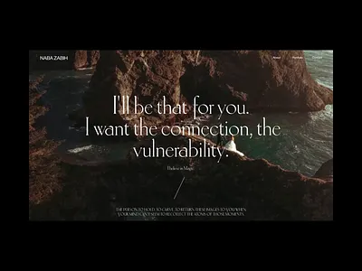 Naba Zabih Homepage animation interaction interface motion promo typography ui ux video web website zhenya zhenyary