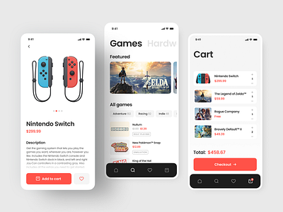 Nintendo eShop App app app design app designer application design e commerce app game games interface ios mobile mobile interface nintendo nintendo switch product page shakuro ui user interface ux