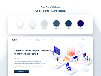 Ever Co. - Website - UX/UI Design & Prototype color palette color palettes design light colors light design ui ui design uidesign website colors