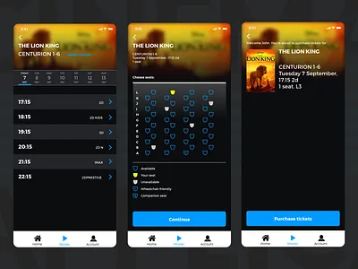 Cinema App [2] app cinema design film films movie movies teatre ui ux