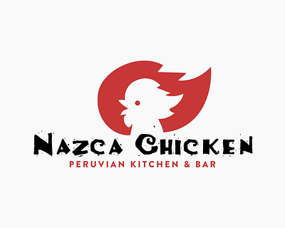 Nazca Chicken bar black brand chicken design logo peruvian red restaurant vector