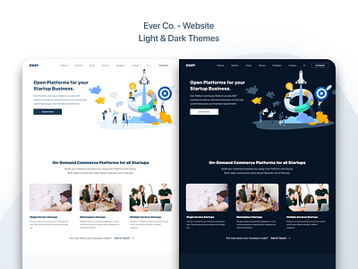 Ever Co. - Website - UX/UI Design & Prototype dark design light design ui ui design uidesign ux desgin ux design web design