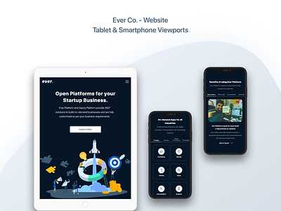 Ever Co. - Website - UX/UI Design & Prototype responsive design smartphone tablet ui ui design uidesign web design