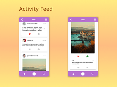 DailyUI Challenge 047 - Activity Feed activity feed android app daily 100 challenge dailyui dailyui 047 dailyuichallenge mobile app mobile design mobile ui ui ui design