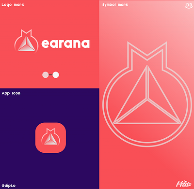 Earana Modern logo branding clean concept daily dailylogochallenge design dipto dribbble graphic design icon illustrator logo logo design logos logotype minimal modern modern logo vector