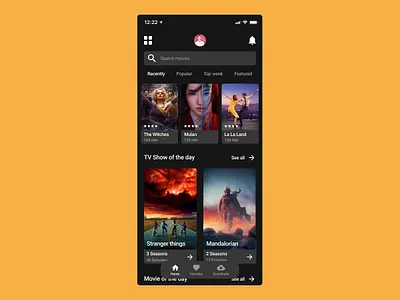 Movie library app applestore design ui ux web