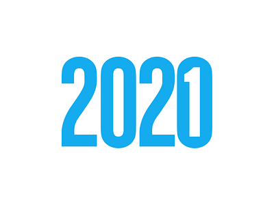 New Year is Coming 2020 2021 negative space numbers type type design