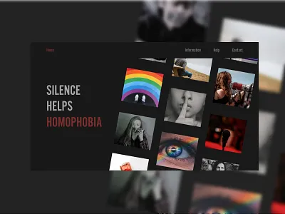 Silence Helps Homophobia adobexd app appdesigner branding creative css designthinking digitaldesign html inspiration interactiondesign mobileapp userexperiencedesign uxd uxigers uxprocess uxuidesign web webdeveloper webdevelopment