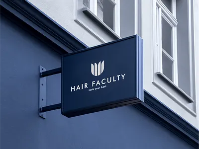 Hair Faculty brand identity graphic design hair salon logo design salon logo