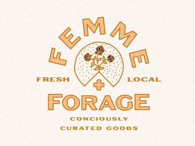 Femme & Forage Branding brand identity branding branding design charcuterie cheese cheese board flowers food food logo logo logodesign