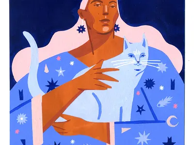 Woman at Rest character digital floral folioart illustration olivia waller painting pattern woman