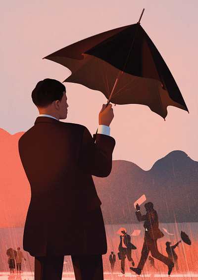 Systematic Risk business conceptual digital economy editorial folioart illustration karolis strautniekas texture