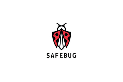 Security Bug Logo bug coding ladybug network programmer safe security shield