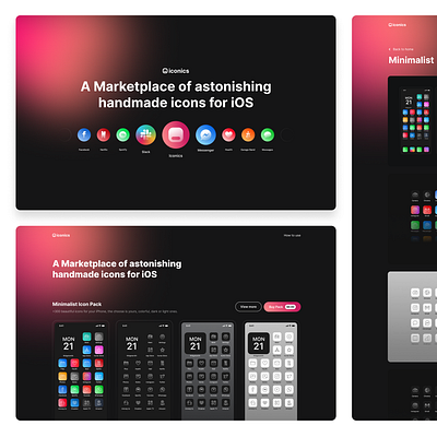 iconics.io — A store of astonishing handmade icons for iOS flat icon inspiration icons ios ios icons ios14 iphone iphone theme lima marketplace minimalist icons mobile theme peru premium icons rounded icons theme for ios theme for iphone user interface