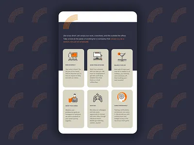 Career Benefits page segment benefits ui web