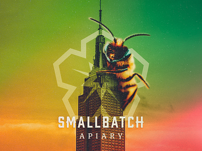 SmallBatch Apiary apiary bee branding design flower hexagon honey honeybee honeycomb icon kingkong logo smallbatch