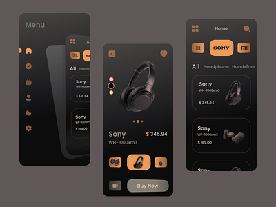 headphone store application concept ui adobe app cubes design figma headphone headphone app headphone store icon sony sony store store app ui ui ux uidesign uiux uix ux design web xd