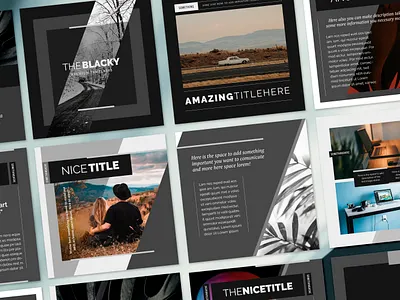 The Blacky Social Media Templates architectire black dark design digital facebook fashion instagram instagram post instagram stories obscure personal photography photoshop porfolio print print design social socialmedia templates