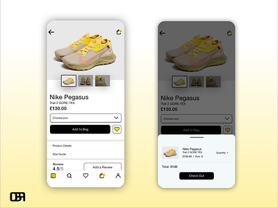 Trainers App concept app basket shopping tab trainers ui uiux