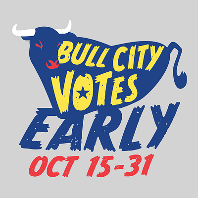 Bull City Votes brand design graphic design illustration illustration art logo poster social social media banner vote