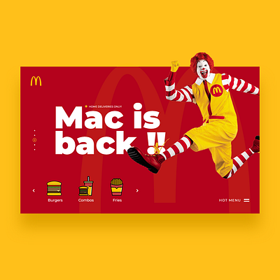 McDonalds design concept design mcdonalds ui uiux uiuxdesign ux uxdesign website website design