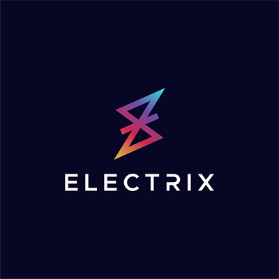 Electrix - Logo Concept branding custom typography electric energy gradient identity layers letter letter e lettering lightning mark power solar panel