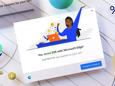 Shopping on Microsoft Edge 3d blender browser coupons design edge fluent microsoft offers shopping ui