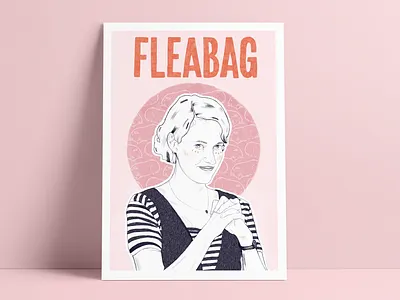 Fleabag A4 Print art digital drawing fleabag illustration television tv tv show typography